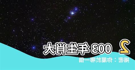 2003屬什麼