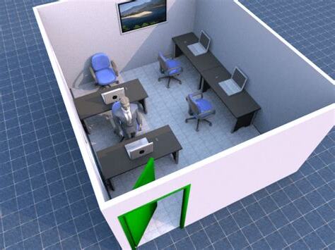 辦公桌背門化解