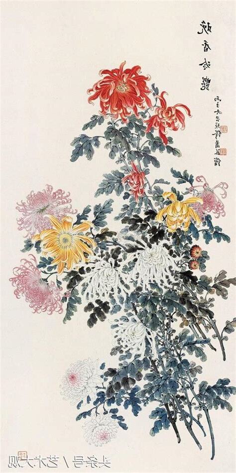 國畫菊花
