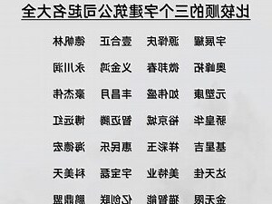 公司取名字