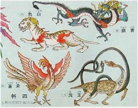 青龍、白虎、朱雀、玄武