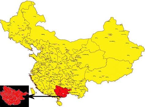 中國廣西地圖