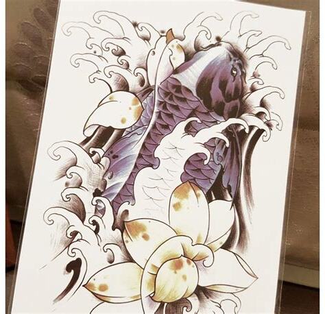 藍色鯉魚刺青