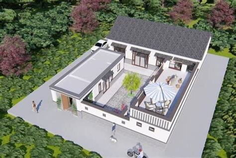 三合院建築圖