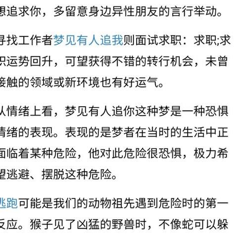 夢見追逐別人