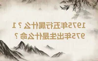 1975是什么年