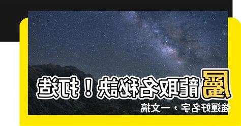 屬龍用字