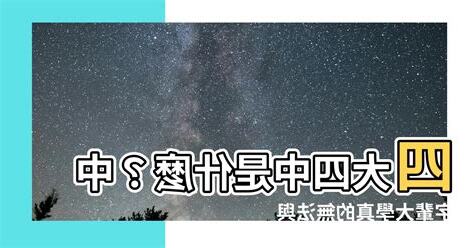 四大四中是什麼