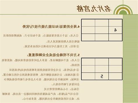 名片九宫格