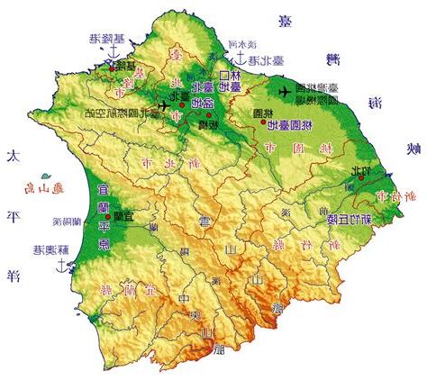 桃園地勢圖