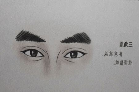 三角眉毛面相