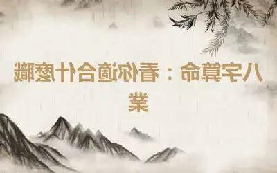 八字適合職業