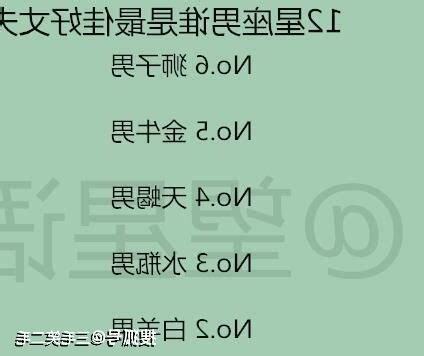 好老公星座