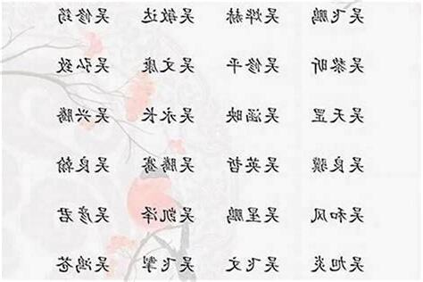 吳姓取名
