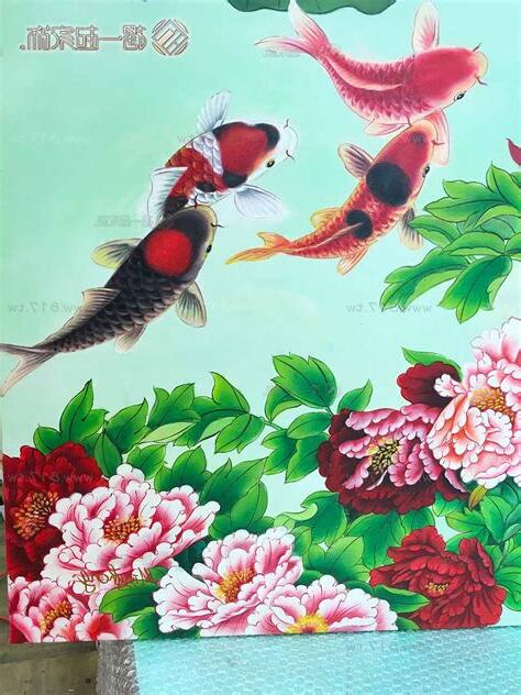 招財九魚圖