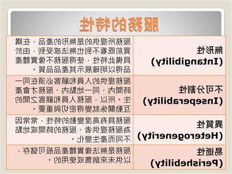 服務五大特性