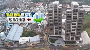 兩棟大樓中間