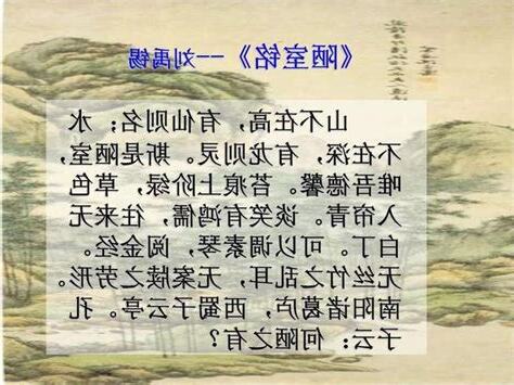 陋室銘重點