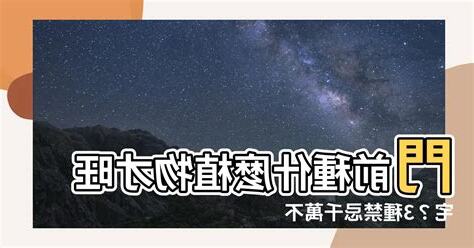 門前適合種什麼植物
