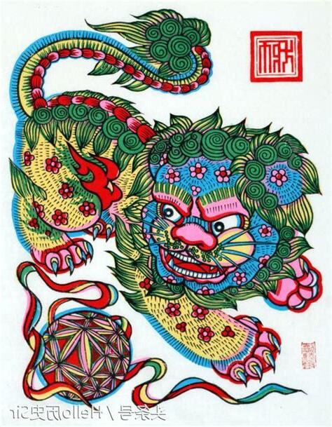 獅子滾繡球