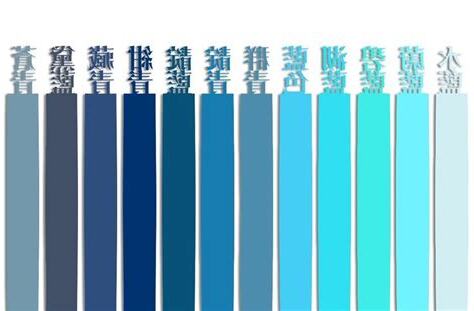 水藍色代表