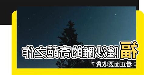 看正面要收費