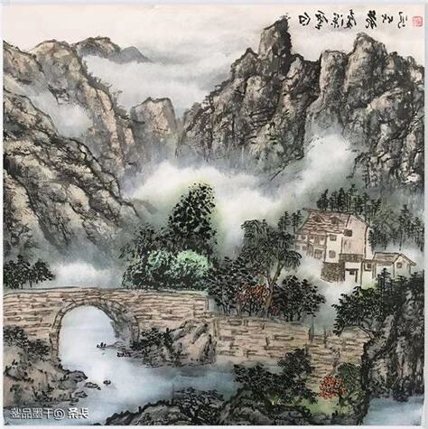 竹山水畫