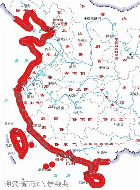 中國海岸線長度