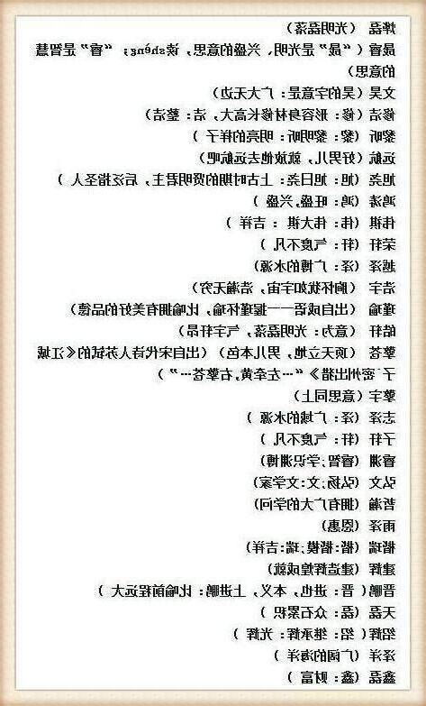 有什麼好聽的名字