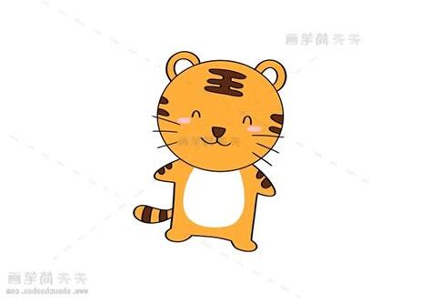 卡通老虎畫法