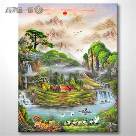聚財山水畫風水