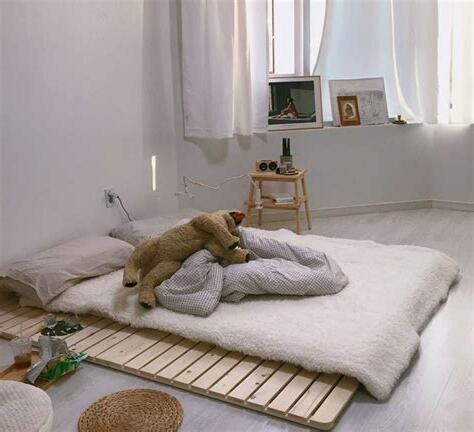 牀墊直接放地上睡