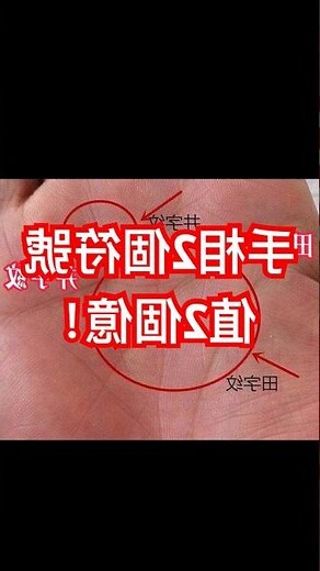 手心有田字