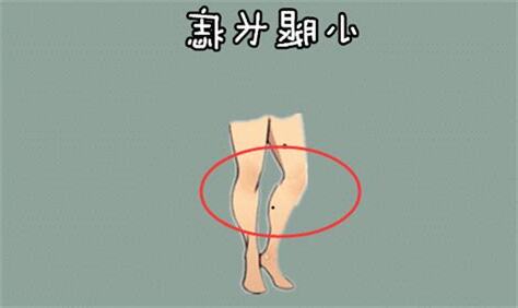 右小腿有痣男