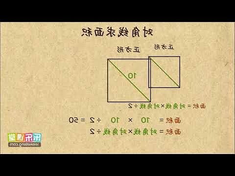 正方形對角線求面積