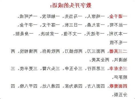 數字成語有哪些
