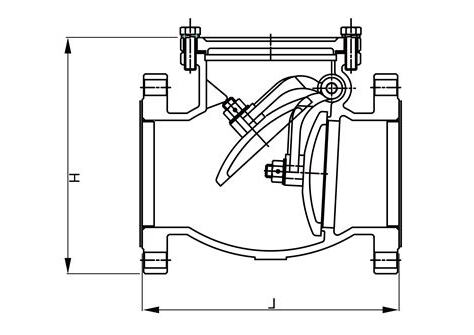橫式逆止閥構造