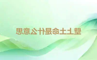 壁上土命什么意思