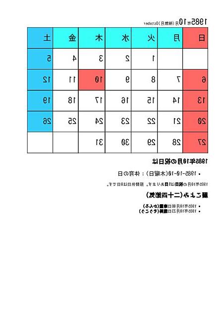1985年10月