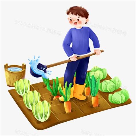 種菜卡通
