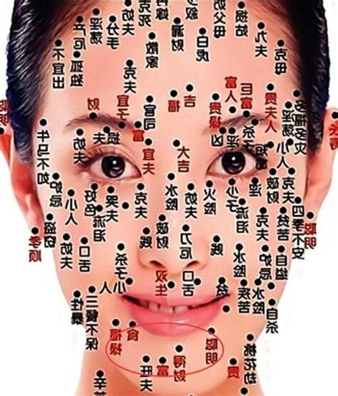 下巴痣女
