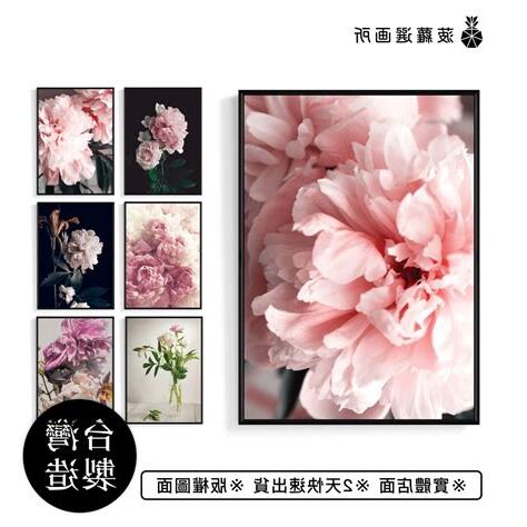 客廳掛牡丹畫