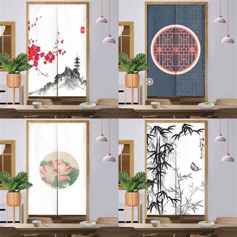 山水畫門簾