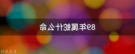 89年属什么命