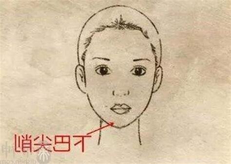下巴尖長面相