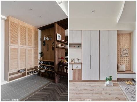 透天鞋櫃放門外