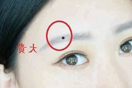 左眉上有痣女