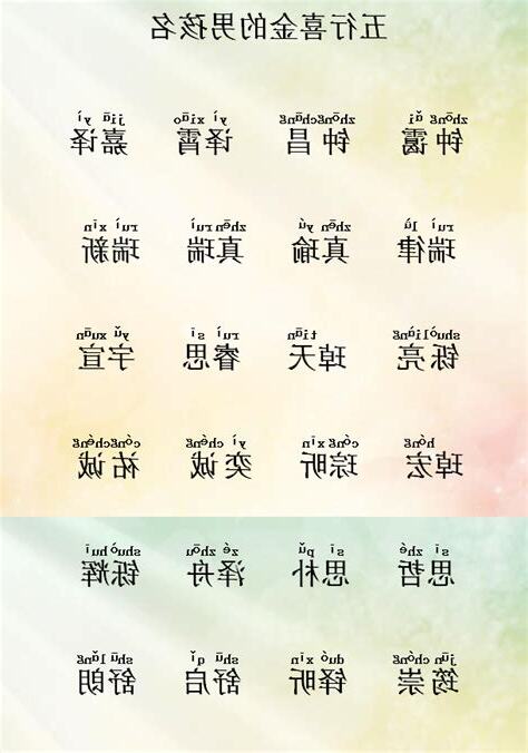 缺金的名字男