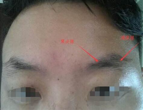 男人眉尾散