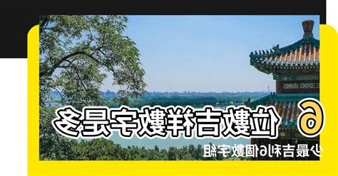 6位吉祥數字組合